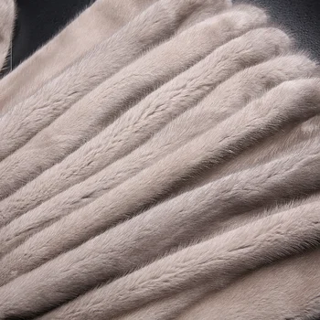 Skristi kiaunė paltas moterų vidutinio ilgai su gaubtu, sidabro nekilnojamojo audinės kailiai, oda, kailis 2017