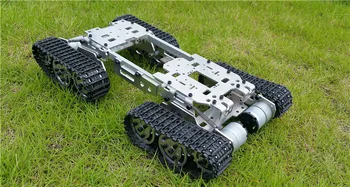 Slopinimo Pusiausvyrą Bakas, Važiuoklė RC Tank Sunkvežimis Robotas Važiuoklės Arduino Automobilių 393mm*206mm*84mm CNC Lydinio kėbulo+4 Plastikiniai takelių + 4 Varikliai