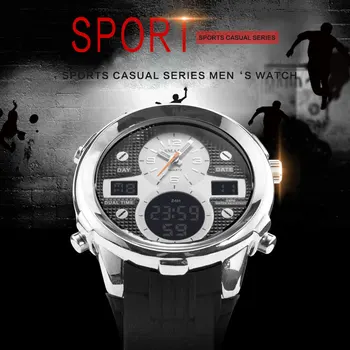 SMAEL Vyrų Mados Atsitiktinis Kvarciniai Laikrodžiai Skaitmeninis Elektroninis Laikrodis LED Automatinis Signalo Watch1273 Vyrų Sporto Laikrodžiai Vandeniui