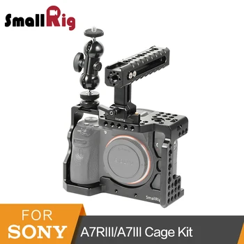 SmallRig Kamera Cage Kit for Sony A7RIII/A7III Narvas Su Nato Rankena + Dvigubas Kamuolys Galvučių Rinkinys - 2103
