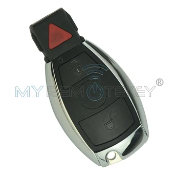 Smart Automobilių Klavišą Remote Keyless Tuščias lukštas Atveju Padengti 2 Mygtuką su Panikos Mercedes Benz IYZDC12K Remtekey Nuotolinio Klavišą 