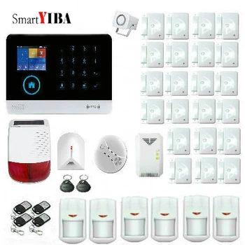 SmartYIBA Belaidžio ryšio SIM GSM Namų RDA Saugumo nuo Įsilaužimo LCD Touch Klaviatūra WIFI, GSM apsaugos Sistemos Jutiklių rinkinys