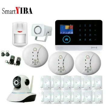 SmartYIBA Belaidžio ryšio WIFI, GSM, SMS RDA Įsibrovėlis Įsilaužimo Namų Signalizacijos Sistemos, IP Kameros, Gaisro Dūmų Detektorius 