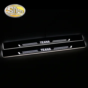 SNCN Vandeniui Akrilo Juda LED Sveiki Pedalą Automobilis Nusitrinti Plokštė Pedalo Durų Slenksčio Kelias Šviesos Nissan Teana 2013 - 2016 m.