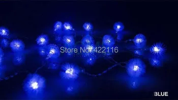 Spalvotų 20m 200 Edelweiss Kamuolius LED String Atostogų Pasakų Žibintai Šalies Kalėdų Vestuvių Miegamasis Apdailos Kraštovaizdžio Apšvietimas