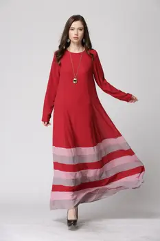 Spalvų Vaivorykštė Musulmonų Moterys Abaja Lady Suknelės Islamo Djellaba Ilgos Suknelės Vasaros Didelis Metrų Turkijos Suknelės