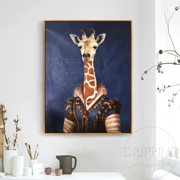Specialaus Dizaino Menininkas Rankomis dažyti Gražus Žirafa Naftos Tapyba ant Drobės Prabanga Realistas Gyvūnų Aliejaus Tapyba, Sienų Dekoras