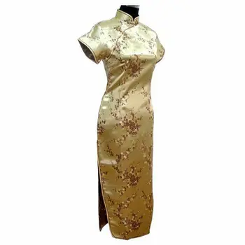 Specialus Pasiūlymas Raudona Cheongsam Kinijos Moterų Satin Ilgos Qipao Suknelė Mujer Vestido Gėlių Dydis S M L XL XXL XXXL 4XL 5XL 6XL J3406