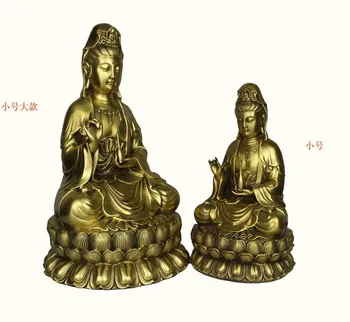 Specialus pasiūlymas--VIRŠUJE surinkimo Namų Dekoro Religijos Deivės Malonės Avalokitešvara Budizmas Žalvario Vaizdo Apdaila