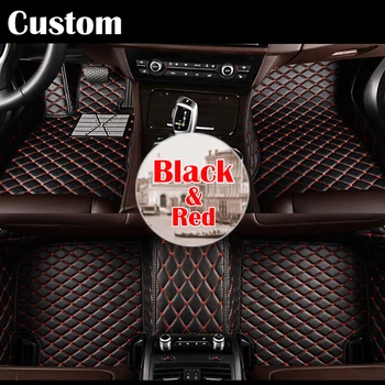 Specialų užsakymą pagaminti automobilio grindų padas kilimėliai Cadillac ATS XTS SRX SLS Escalade automobilio stiliaus Vandeniui odos kilimas įdėklai