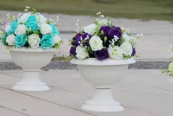 SPR NAUJOS!!Nemokamas pristatymas!10vnt/daug vestuvių kelių sukelti dirbtinės gėlės bučiavosi kamuolys vestuvių stalo gėlių puošmena apdaila