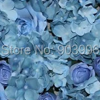 SPR-Tiffany Blue-10vnt/daug Dirbtinio šilko rožė gėlių sienos fone etape stalo puošmena apdaila