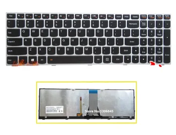 SSEA Naujas nešiojamas, JAV Klaviatūros apšvietimas LENOVO B50 Z50 G50 G50-45 G50-30 G50-70 G50-70AT klaviatūra su sidabro spalvos rėmas