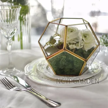 Stalo Ekrano Lange Pasakų Sodas Polyhedron Stiklo Geometrinis Terariumai Bonsai Vestuvių Skirsnis