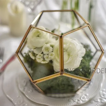 Stalo Ekrano Lange Pasakų Sodas Polyhedron Stiklo Geometrinis Terariumai Bonsai Vestuvių Skirsnis