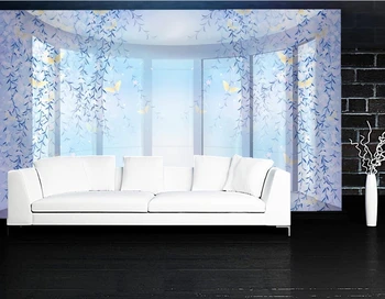 Stereo 3D Drugelis Šiuolaikinės paprasti tapetai papel de parede,viešbučio kambaryje, svetainė, televizorius, sofa-sienos miegamajame 3d tapetai, freskos