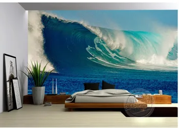 Stereoskopinis 3D TV fone jūros bangų 3d stereoscopic 3d tapetai freskomis tapetai už kambarį