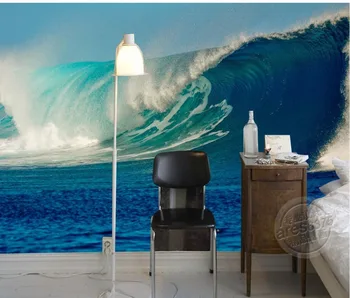 Stereoskopinis 3D TV fone jūros bangų 3d stereoscopic 3d tapetai freskomis tapetai už kambarį