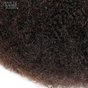 Styleicon Žmogaus Plaukų Kasytės Urmu 4 Ryšulius Remy Mongolų Afro Keistą Urmu 50 G/ Vnt Keistą Garbanotas Plaukų Nėrimo Už Kasytės