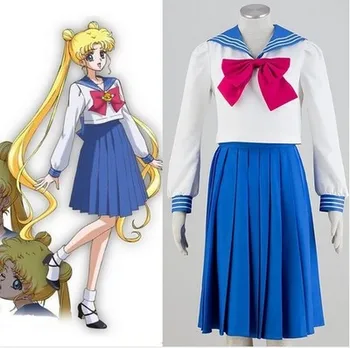 Suaugusių mergaičių sailor moon kostiumas Moterims Usagi tsukino cosplay, anime dress studentų vienodus kostiumus Lady suknelės Kalėdų dovana