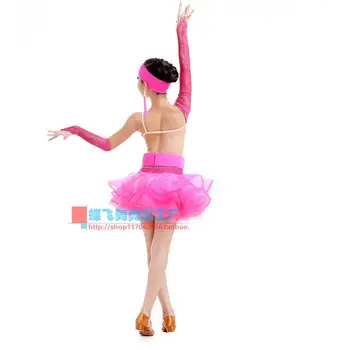 Suaugusiųjų Vaikų lotynų šokių kostiumas vyresnysis nėrinių vienos rankoves lotynų šokių suknelė moterims/vaikų lotynų šokių konkurencijos suknelės