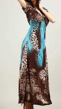Summer dress wemon new Beach dresses Leopard grain Bohemian dress big size XL XXL