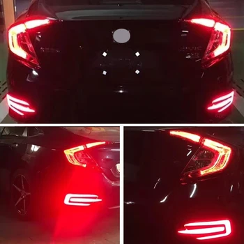 SUNKIA 2vnt/Komplektas Automobilio LED Stabdžio galinio Žibinto 10 Civic 2016 2017 Galinis Bamperis Rūko žibintai Raudona Spalva Nemokamas Pristatymas