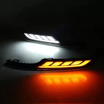 SUNKIA Didelis Ryškus LED DRL Šviesos važiavimui Dieną Automobilių Stilius Priešrūkinis Žibintas Konkrečių VW Golf 7 MK7-2016 m. su Posūkio Signalo