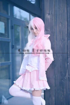 Super Danganronpa Monomi Pink&White Rabbit Vienodas Suknelė Przybornik Anime Cosplay Kostiumai