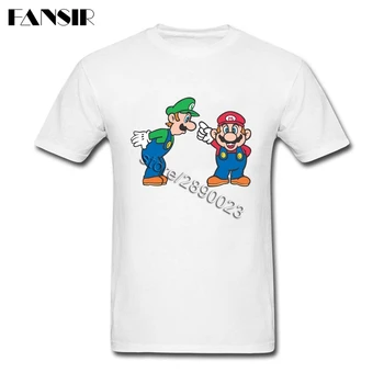 Super Mario Vyrų sportinius Marškinėlius, Vėliau Sukurta Marškinėliai Vyrams Vyro Trumpas Rankovės Crewneck Medvilnės Per Dydžio Drabužius Vaikinai