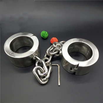 Super Sunkiųjų 6 kg legcuffs Nerūdijančio Plieno Fetter Anklet Pančiai Fetišas Tvirtinimo Nelaisvėje kulkšnies grandines sekso žaislai BDSM Produktus