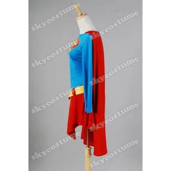 Supergirl Cosplay vientisas Suaugusiųjų Suknelė Przybornik Žaliojo Cosplay Kostiumas Helovyno Karnavalas Užsakymą