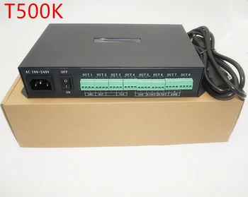 T500K led valdiklis Kompiuterio online TTL signalo RGB Full WS2801 WS2811 6812 8806 APA102 led pikselių modulis valdytojas 8ports
