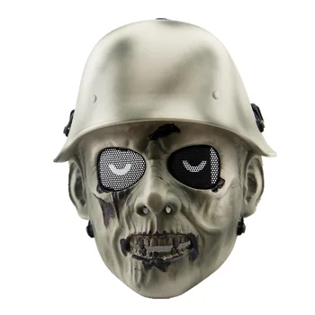 Taktinis kaukolė veido kaukė su šalmu karo Lauko Zombie Korpusas CS srityje kaukolės kaukę Halloween mask šokių medžioklės dažasvydžio