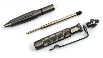 Taktinis rašiklis volframo plieno sukasi unisex pen langą metalo tušinukas daugiafunkcinis metalinis tušinukas NEMOKAMAS PRISTATYMAS