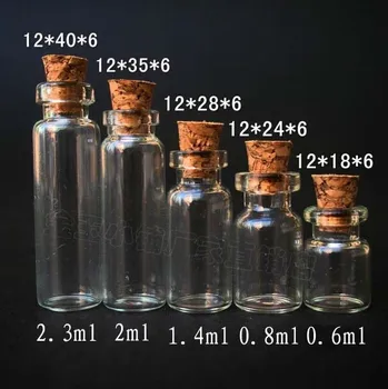 Talpa 1.4 ml (12*28*6 mm) 500pcs/daug Norinčių butelio kamštis stiklinis butelis,stiklainiu,mini stiklo butelių kamščiai