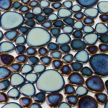 Tamsiai rudos spalvos keramikos, porceliano mozaikos backsplash HMCM1023 pebble virtuvės sienų plytelių lipdukas vonios kambario grindų plyteles