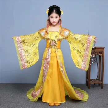 Tang dinastijos princesė suknelė mergaitėms kinijos senovės kostiumai mergaitėms gimtadienio drabužių karalienė suknelė mergaitėms