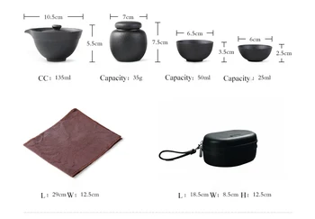 TANGPIN japonų, kinų keramikos arbatinukas virdulys patys puodeliai nešiojamų kelionių arbatos rinkiniai