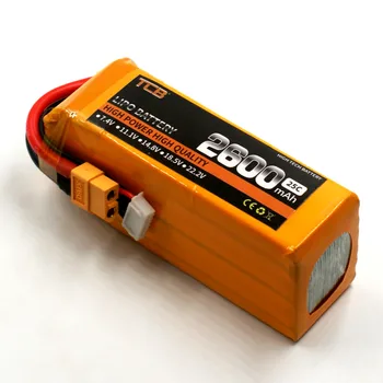 TCB RC lipo baterijos 22.2 v 2600mAh 25C 6s RC lėktuvo batteria nepilotuojamų automobilių AKKU nemokamas pristatymas