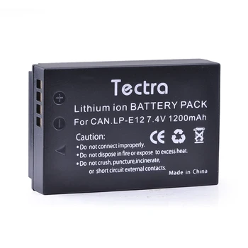 Tectra 4pcs/pack LP-E12 LP E12 7.4 V /1200mAh Li-ion Fotoaparato Baterija, Canon Rebel SL1 EOS M EOS M2 EOS M10 M100