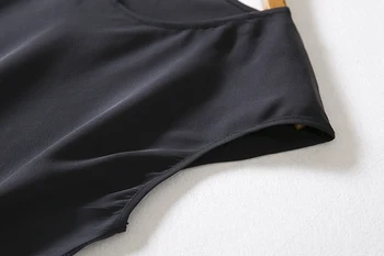 Temperamentas 2018 m. pavasarį naujas mulberry šilko sunkiųjų dvigubas Joe Black OLIS modelio suknelė deivė ventiliatorius