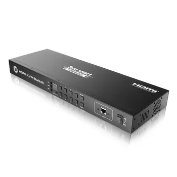 Tesla smart 2018 KVM USB HDMI Switch 8 Port KVM HDMI Switcher KVM Switch HDMI Paramos 3840*2160/4K 2 Vnt Stovo Ausys Standartinės 1U
