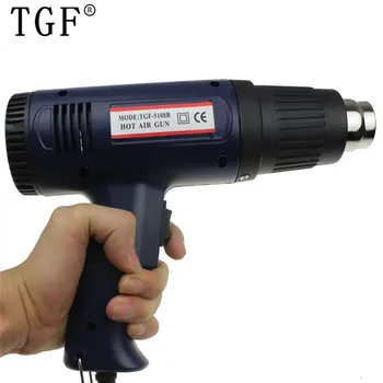TGF 1500W Reguliuojamas Šilumos Gun Hot Air Gun 220V Dvigubos Temperatūros ES Plug Power Tools