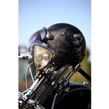 THH derliaus Motociklo Šalmas atidaryti veido harley šalmai, moto casco gali pridėti viseira bolha retro jet motoroleris vespa pusę veido šalmas