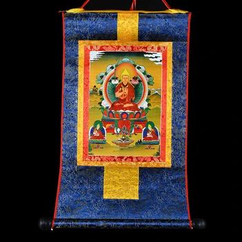 Tibeto Thang-ga Pažymėkite Satino Tapybos Budistų Porait aukso Štampavimo Žalioji Tara Kabinti Thangka Pav Buda Nemokama laivas