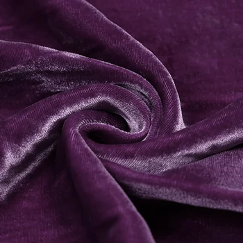 Tik karšto pardavimo Prabanga 2016 naujus vadovus natūralaus šilko georgette aksomo audinio suknelė, švelnus grynas violetinė šviesi medžiaga tissu
