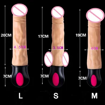 Tikroviškas Dildo Šildymo Dildo Vibratorius Vyrų Dirbtinis, Netikras Penis Vibruojantis Penis Penis Penis Moterų Moterų Masturbator Sekso Žaislas