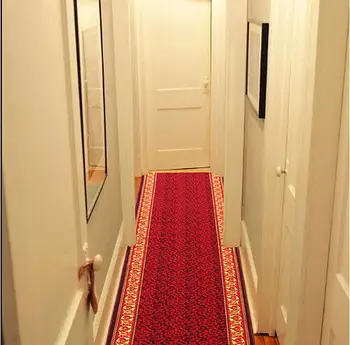 Tinkinti Dydžio Raudonas kilimas Džiaugsmingai Aukso Skidproof Kilimą Salonas Prieškambario Laiptai Viešbutis Apdailos Vandens Absorbcija Žemės Kilimėlis