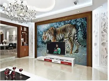 Tinkinti ekrano užsklanda, sienos, Namo Apdailos Aliejaus tapybai tigras fono sienos gyvenimo stiliaus tapetai